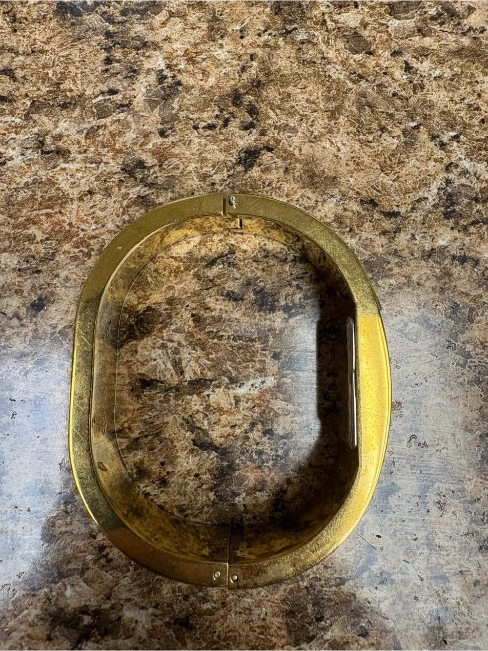 Kate Spade New York Gold Tone Bangle Watch Pyramid Stud Hinged Bracelet